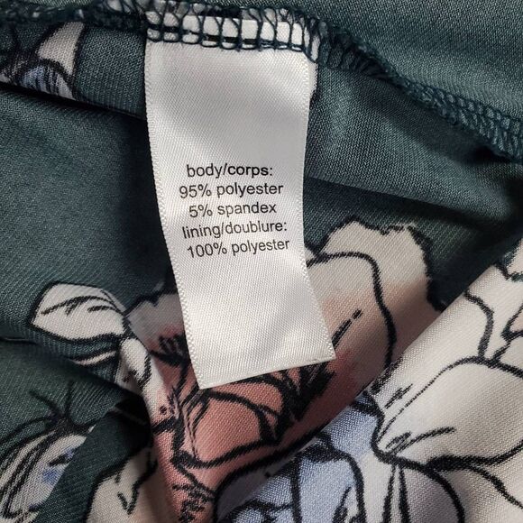 Maurices Strapless Floral Maxi Dress Women’s Size 2 Navy Pink Blue Roses - Picture 7 of 8